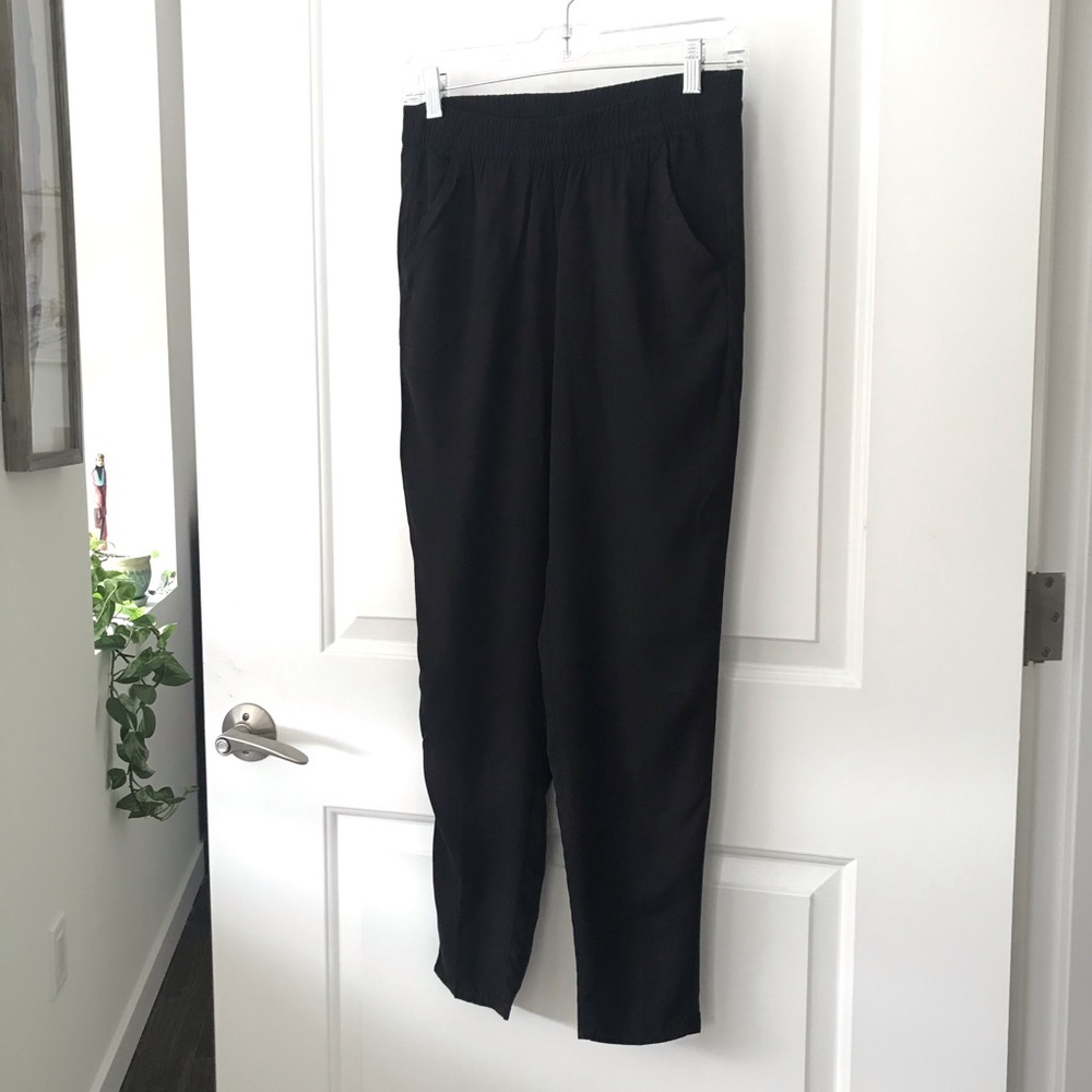 Black Elastic Waist Slacks